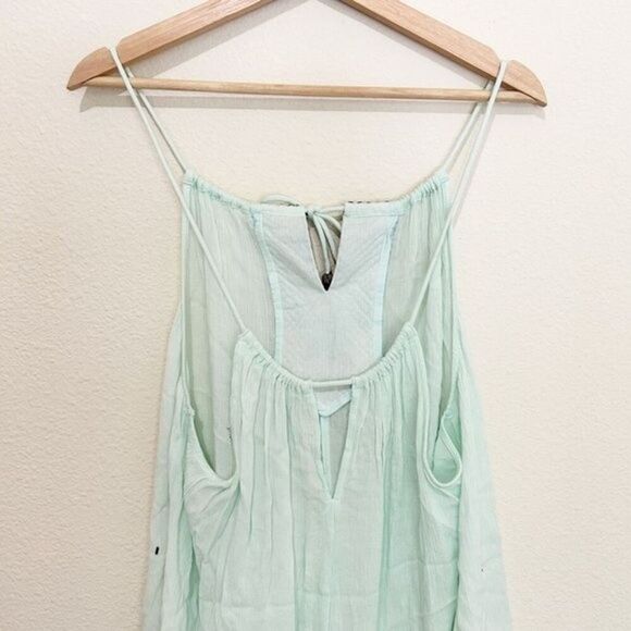 LOVE STITCH Beaded Gauze Halter Tunic Top Size M Embellished Sleeveless Boho - Picture 6 of 11